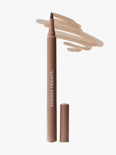 Summer Fridays Flushed Lip Stain lip liner pen on light gray background