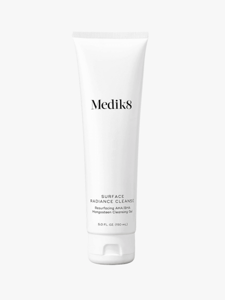 Medik8 Surface Radiance Cleanse on a grey background